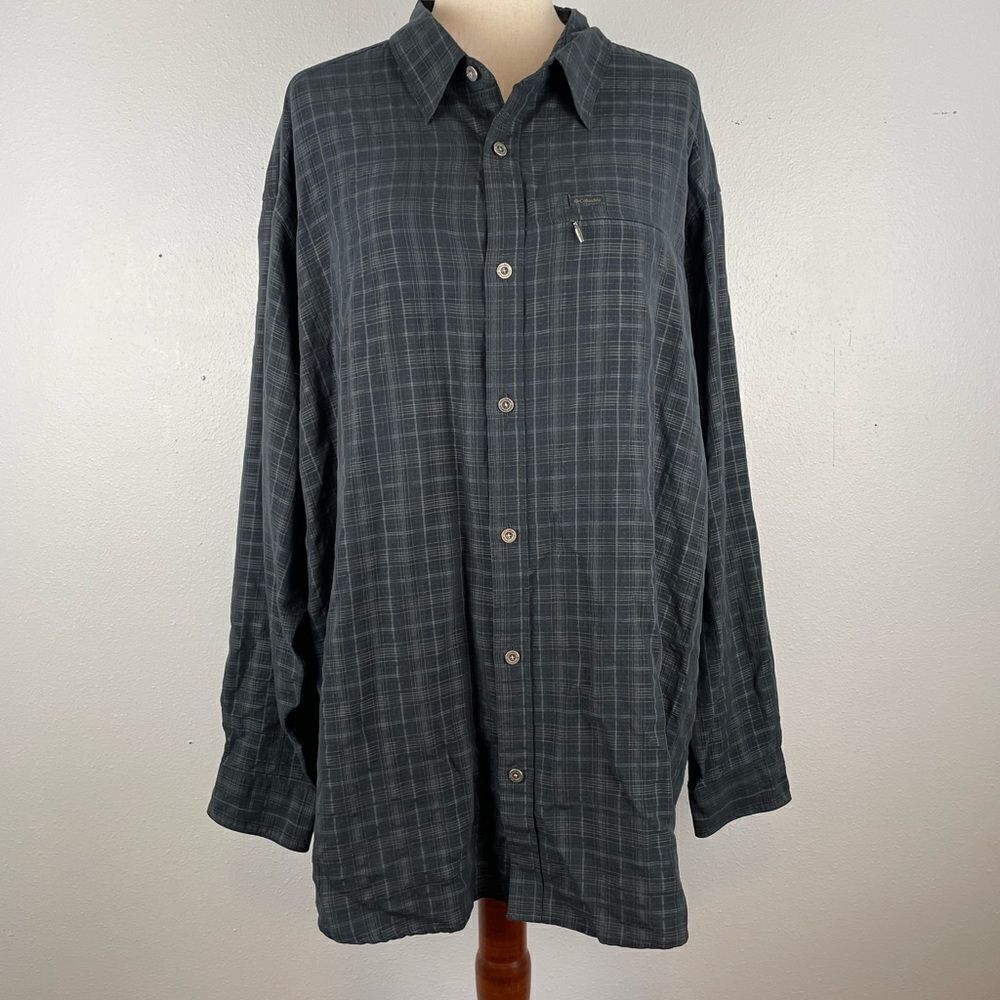 Columbia Men's Plaid Button-Up Shirt Size XXL EUC